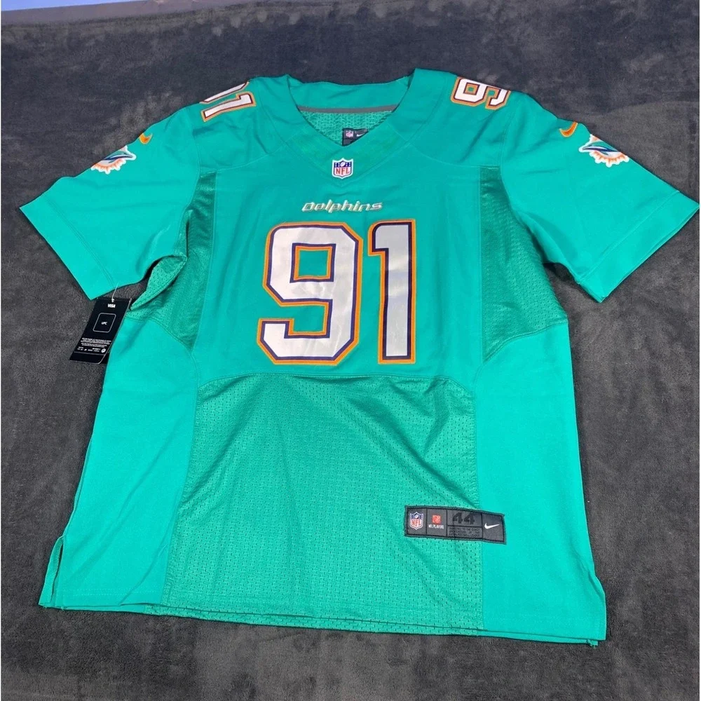 Nike Cameron Wake Miami‎ Dolphins On-Field Jersey Men's Size 44 Aqua NWT
